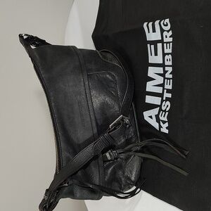 Aimee Kestenberg Black Leather Crossbody Purse